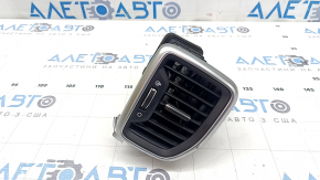 Deflector de aer pentru panoul frontal dreapta al pasagerului Kia Sportage 20-22, negru cu ornamente cromate, zgârieturi