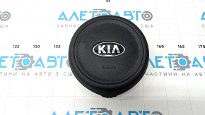 Подушка безопасности airbag в руль водительская Kia Sportage 17-22 черная, ржавый пиропатрон