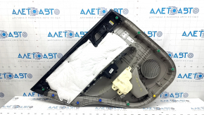 Ornamente ușă spate dreapta Kia Sportage 20-22, gri cu negru, cotieră din piele ecologică gri, inserție din plastic, zgârieturi