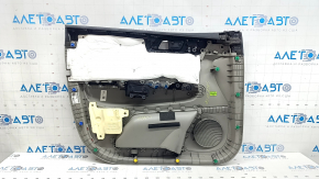 Panou ușă față dreapta pentru Kia Sportage 20-22, gri și negru, cotieră din piele ecologică gri, inserție din plastic, cu mâner, zgârieturi