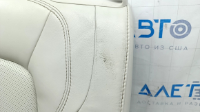 Spătar banchetă spate, al doilea rând, stânga, Mazda CX-5 17-18, piele gri, perforată, cu centură, fără tetieră, curățabil chimic, piele lovită