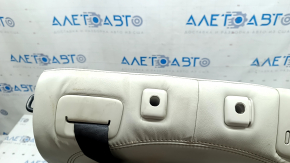 Spătar banchetă spate, al doilea rând, stânga, Mazda CX-5 17-18, piele gri, perforată, cu centură, fără tetieră, curățabil chimic, piele lovită