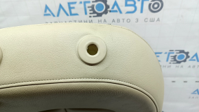 Tapițerie spătar scaun pasager Audi A6 C7 12-18, piele bej, încălzită, curățabil chimic