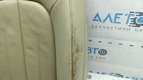 Tapițerie spătar scaun pasager Audi A6 C7 12-18, piele bej, încălzită, curățabil chimic