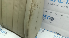 Tapițerie spătar scaun pasager Audi A6 C7 12-18, piele bej, încălzită, curățabil chimic