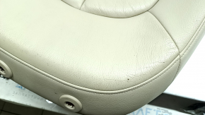 Tapițerie spătar scaun șofer pentru Audi A6 C7 12-18, piele bej, încălzită, curățabil chimic