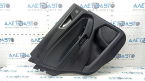 Panou ușă spate stânga negru pentru Ford Edge 19-24, SEL, ST-Line, inserție din piele neagră, cotieră din piele neagră, cu tapițerie și control ridicare geam, cu mâner, zgârieturi