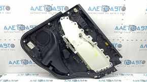 Panou ușă spate stânga negru pentru Ford Edge 19-24, SEL, ST-Line, inserție din piele neagră, cotieră din piele neagră, cu tapițerie și control ridicare geam, cu mâner, zgârieturi