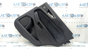 Panou decorativ ușă spate dreapta Ford Edge 19-24 negru, SEL, ST-Line, inserție piele neagră, cotiera piele neagră, cu ornamente și control ridicare geam, cu mâner, uzat