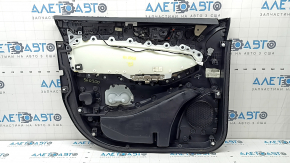 Panou ușă dreapta față negru pentru Ford Edge 19-24, SEL, ST-Line, inserție din piele neagră, cotieră din piele neagră, cu garnitură pentru controlul geamurilor și buton de închidere centralizată, zgârieturi