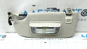 Козырек левый Ford Edge 15-24 серый, с подсветкой, Home link, с крючком, под чистку