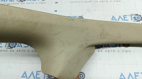 Ornamente prag interior spate bej pentru Audi A6 C7 12-18, gata de curățare chimică, plasticul s-a albit