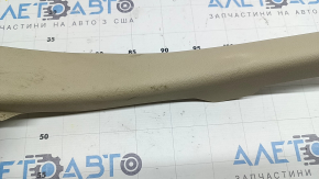 Ornamente prag interior spate bej pentru Audi A6 C7 12-18, gata de curățare chimică, plasticul s-a albit