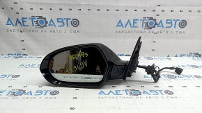 Зеркало боковое левое в сборе Audi A6 C7 12-18 14+2 пинов, под автосклад, BSM, поворотник, автозатемнение, черное