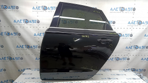 Ansamblu ușă spate stânga pentru Audi A6 C7 12-18 fără cheie, negru LY9T, garnitură centrală cromată, mâner cromat, lovituri, zgârieturi pe sticlă, ciobiri