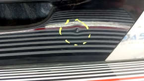 Ansamblu ușă spate stânga pentru Audi A6 C7 12-18 fără cheie, negru LY9T, garnitură centrală cromată, mâner cromat, lovituri, zgârieturi pe sticlă, ciobiri