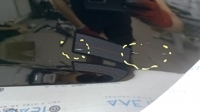 Ansamblu ușă spate stânga pentru Audi A6 C7 12-18 fără cheie, negru LY9T, garnitură centrală cromată, mâner cromat, lovituri, zgârieturi pe sticlă, ciobiri
