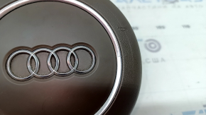 Подушка безопасности airbag в руль водительская Audi A6 C7 16-18 рест коричневый, царапины