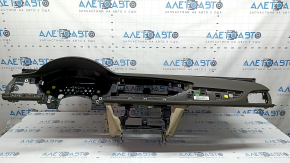 Audi A6 C7 16-18 Restyling Bord Față cu AIRBAG, fără proiecție, maro, finisaj inferior bej, cu finisaj