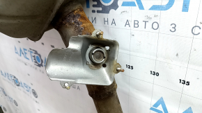 Выпускная трасса средняя часть с бочками Audi A6 C7 16-18 2.0T AWD с заслонкой, ржавая, примята