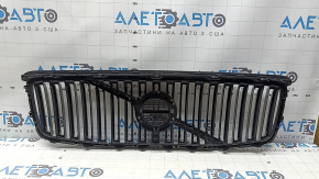 Grila radiatorului cu emblema Volvo XC90 16-19 gri, contur cromat, fără cameră