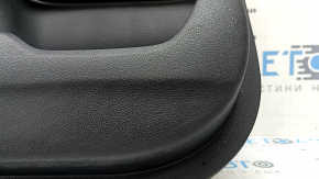 Обшивка двери карточка передняя левая Honda CRV 17-22 черная, подлокотник черная ткань, вставка черная ткань, молдинг под дерево светлое, под память, под чистку, царапины, потёртость