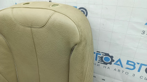 Tapițerie spătar scaun pasager BMW 3 F30 16-18, piele bej, sport, încălzită, curățabil chimic