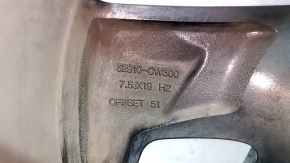 Диск колесный R19 x 7.5J Hyundai Tucson 22-24 тип 1, легкая бордюрка