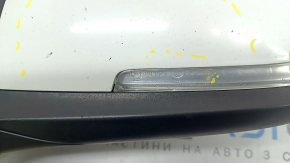 Ansamblu oglindă retrovizoare stânga pentru BMW Seria 3 F30 4D 13-18 SUA, 5 pini, suport mat, semnalizator, reglare automată a intensității luminii, alb, ciobiri, zgârietură pe sticlă, zgârietură pe semnalizator