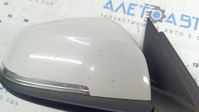 Зеркало боковое правое в сборе BMW 3 F30 4d 17-18 usa 5 пинов, крепление мат, поворотник, белое, сколы
