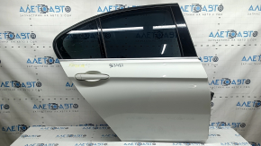 Ansamblu ușă spate dreapta BMW 3 F30 12-18 alb 300, zgârieturi pe banda superioară
