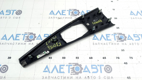 Ornament consolă centrală pentru joystick multimedia pentru BMW 3 F30 12-18, finisaj lemn închis, zgârieturi