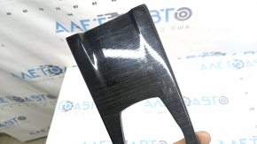 Ornament consolă centrală pentru joystick multimedia pentru BMW 3 F30 12-18, finisaj lemn închis, zgârieturi