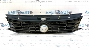 Решетка радиатора grill VW Passat b8 16-18 USA без эмблемы, под LED оптику