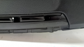 Bord față cu airbag BMW 3 F30 12-18 4p, negru cu bej, fără proeminențe, zgârieturi, plasă ruptă, necesită curățare