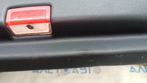 Panou ușă stânga față, Mercedes GLC 16-22, piele neagră, pachet AMG, Burmester, cotieră și inserție, piele neagră, ornament gri, cu iluminare din spate, cu mâner, crestături, zgârieturi, necesită curățare