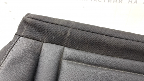 Tapițerie pernă scaun șofer Mercedes GLC 16-22, piele neagră, cusături gri, perforație, încălzire, 2 părți, curățabilă