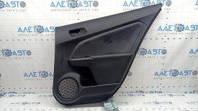Ornamente ușă spate dreapta Toyota Prius 50 16-18 negru, inserție neagră, cotiera piele neagră, zgârieturi, denivelări