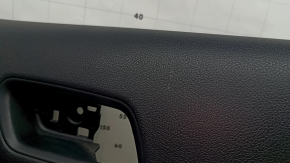 Ornamente ușă spate dreapta Toyota Prius 50 16-18 negru, inserție neagră, cotiera piele neagră, zgârieturi, denivelări