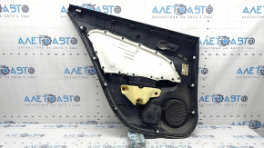 Ornamente ușă spate dreapta Toyota Prius 50 16-18 negru, inserție neagră, cotiera piele neagră, zgârieturi, denivelări