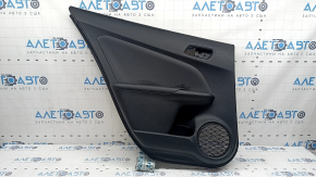 Panou decorativ ușă spate stânga Toyota Prius 50 16-22 negru, inserție neagră, cotiera piele neagră, zgârieturi