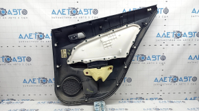 Panou decorativ ușă spate stânga Toyota Prius 50 16-22 negru, inserție neagră, cotiera piele neagră, zgârieturi