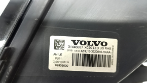 Ansamblu far LED față dreapta Volvo XC90 16-17, finisaj lustruit, tip pânză de păianjen