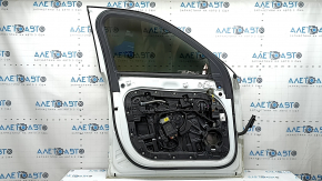 Ansamblu ușă stânga față fără cheie Volvo XC90 16-26, alb 707, sub cameră, denivelări, îndoitură, marcaje pe geam