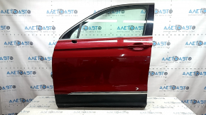 Дверь в сборе передняя левая VW Tiguan 18-24 keyless, красный LA3Q, царапины