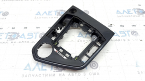 Накладка шифтера КПП VW Tiguan 18-21 без кнопки Start-Stop, с накладкой 4Motion, графит, царапины