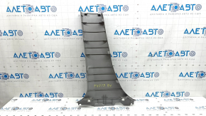 Накладка центральной стойки нижняя правая Toyota Prius V 15-17 серая, потерта, побелел пластик
