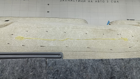 Обшивка потолка Toyota Prius V 12-16 серая, без люка, заломы, под химчистку, надрывы, оторван пенопласт