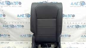 Spătar banchetă spate, rândul 2, dreapta, VW Tiguan 18-21, piele neagră, perforată, cu cadru, pentru curățare