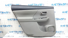 Panou decorativ ușă spate stânga Toyota Prius V 15-17 gri, cotiera piele gri, cu mâner, zgârieturi, element de fixare rupt